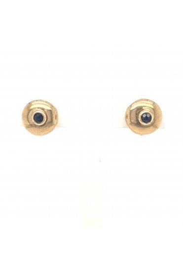 9ct Yellow Gold Sapphire Stud Earrings