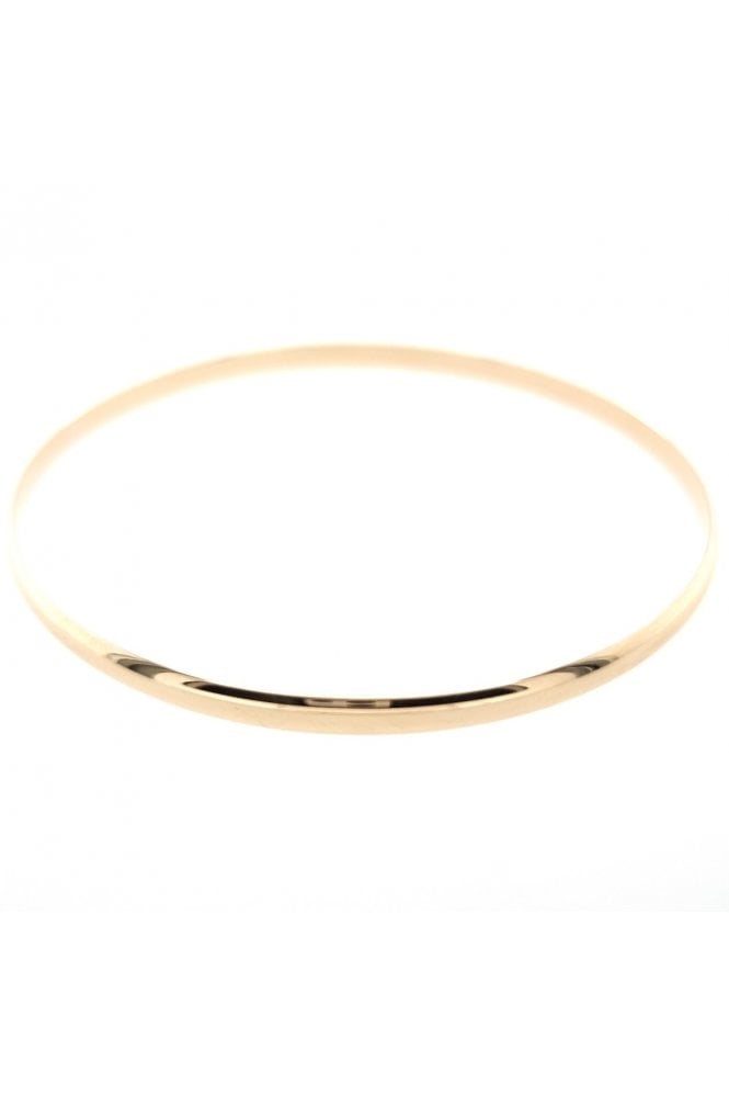 9ct Yellow Gold Slave Bangle "D" Shaped
