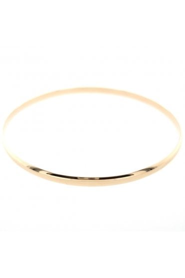 9ct Yellow Gold Slave Bangle "D" Shaped