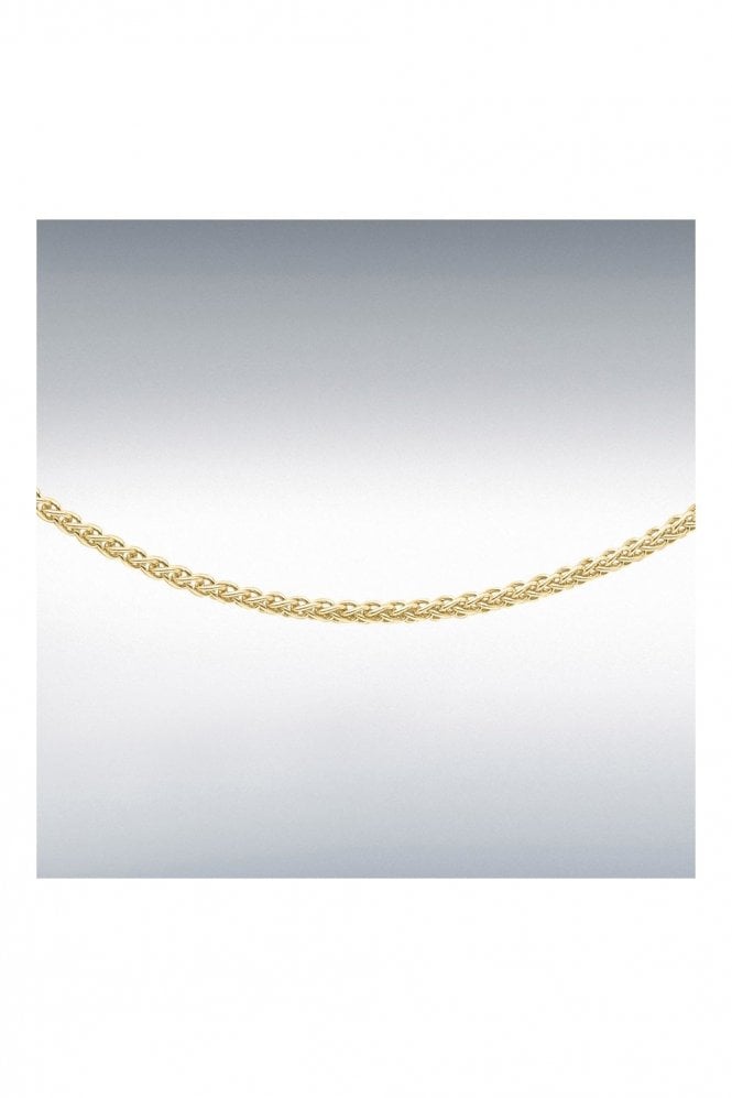 9ct Yellow Gold Spiga Chain Length 16 Inches