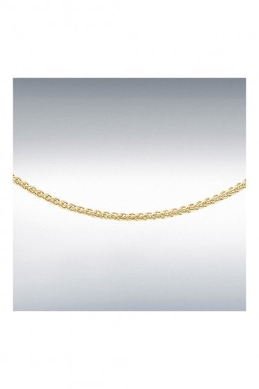 9ct Yellow Gold Spiga Chain Length 16 Inches