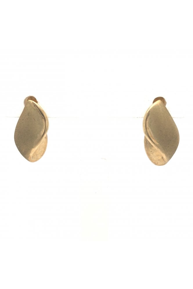 9ct Yellow Gold Stud Earrings with a Shiny & Matt Finish