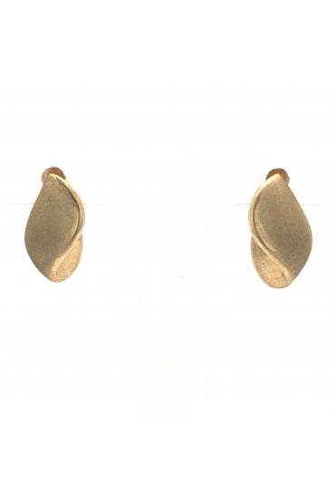 9ct Yellow Gold Stud Earrings with a Shiny & Matt Finish