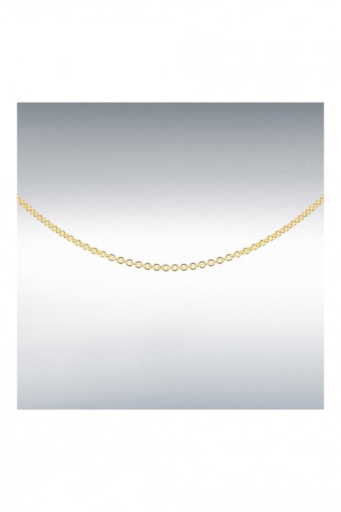 9ct Yellow Gold Trace Chain Length: 18 Inches, Adjustable to 16 Inches