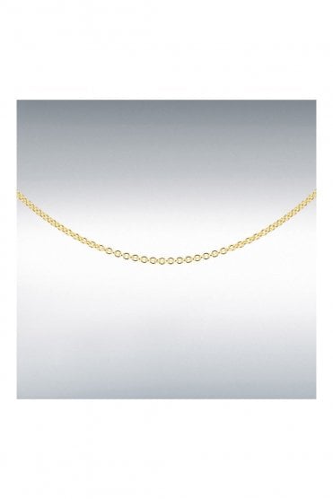 9ct Yellow Gold Trace Chain Length: 18 Inches, Adjustable to 16 Inches