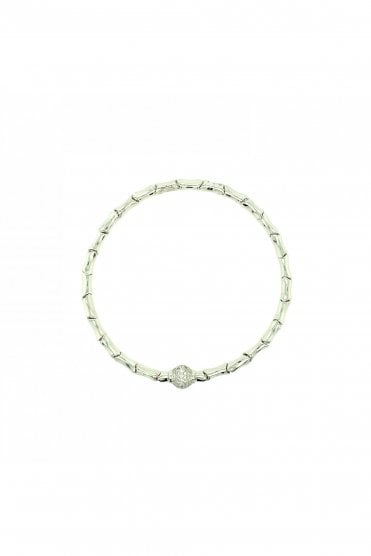 Chimento 18ct White Gold Diamond Pavé Set Ball Bracelet 1B0102BB5180