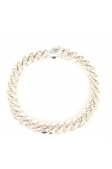 Classic Curb Silver Bracelet Length 8 Inches