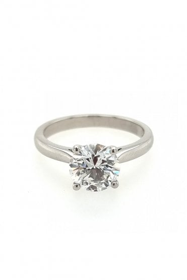 Diamond Solitaire Ring Platinum Claw Set