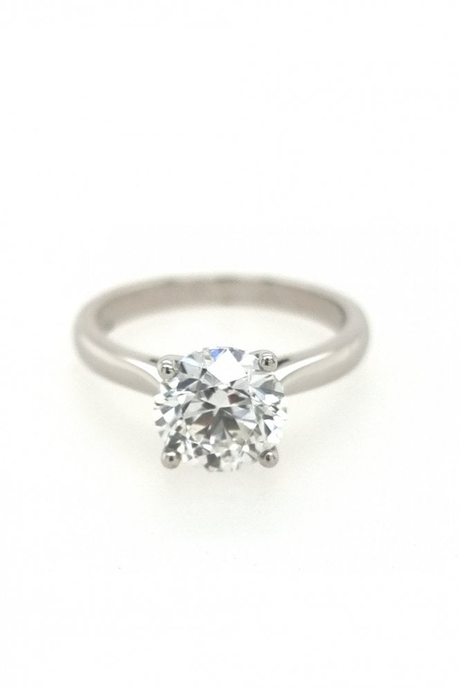Diamond Solitaire Ring Platinum Claw Set