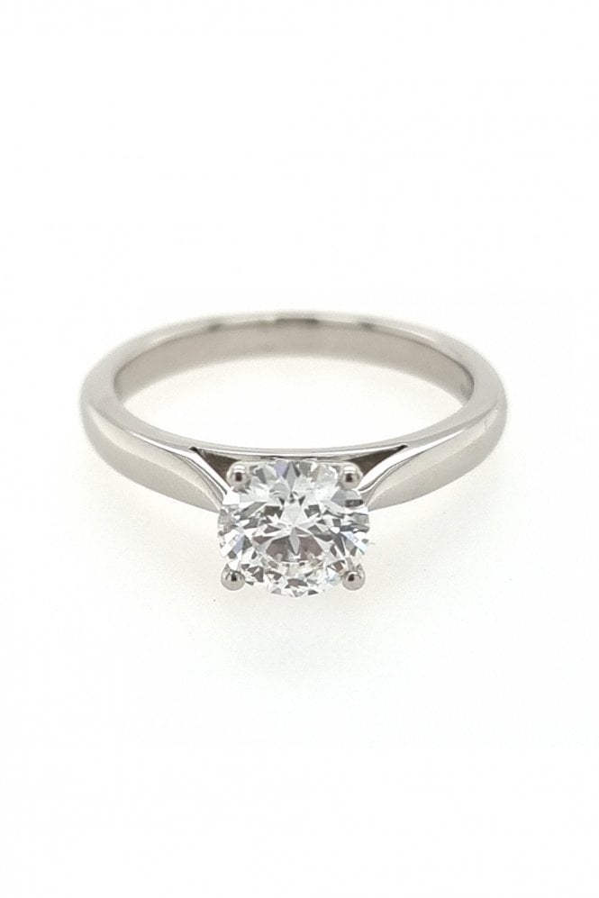 Diamond Solitaire Ring Platinum Claw Set