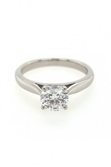 Diamond Solitaire Ring Platinum Claw Set