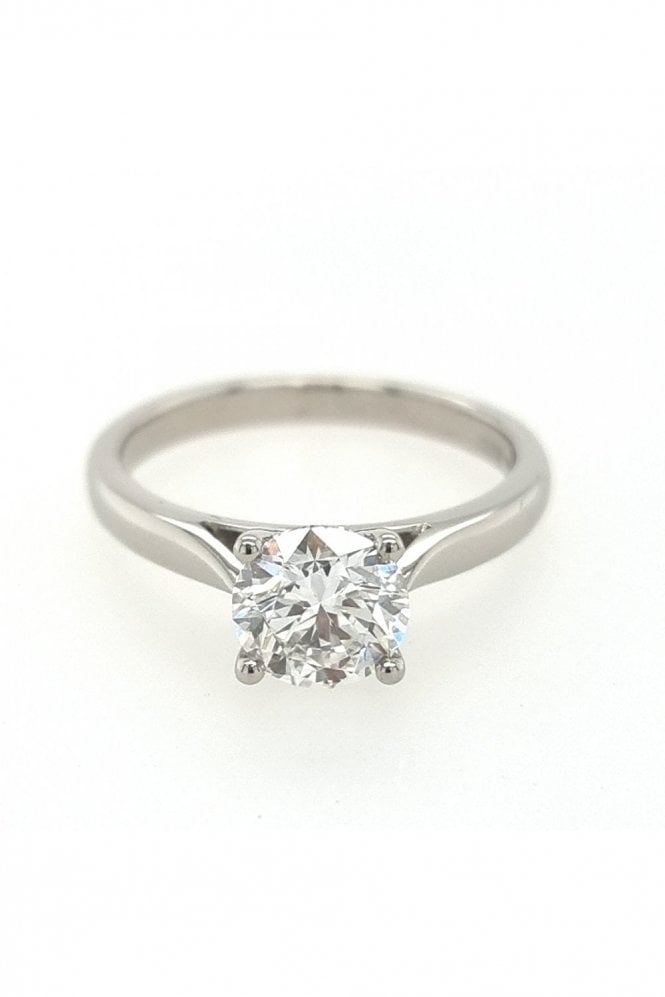 Diamond Solitaire Ring Platinum Claw Set