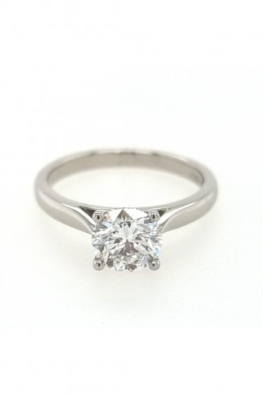 Diamond Solitaire Ring Platinum Claw Set