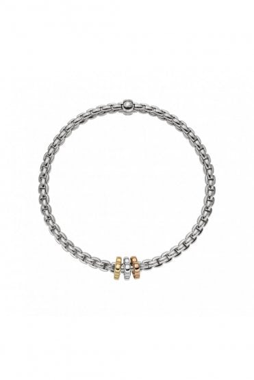 Flex'it 18ct White Gold Three Rondels Bracelet 73901BX_XX_B_RBG_00M