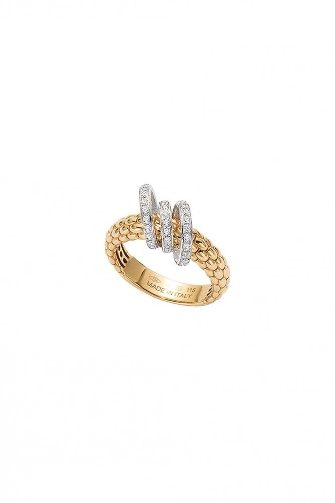 FOPE Flex'it 18ct Yellow Gold Rope Ring 65306AX_PB_B_BBB_140