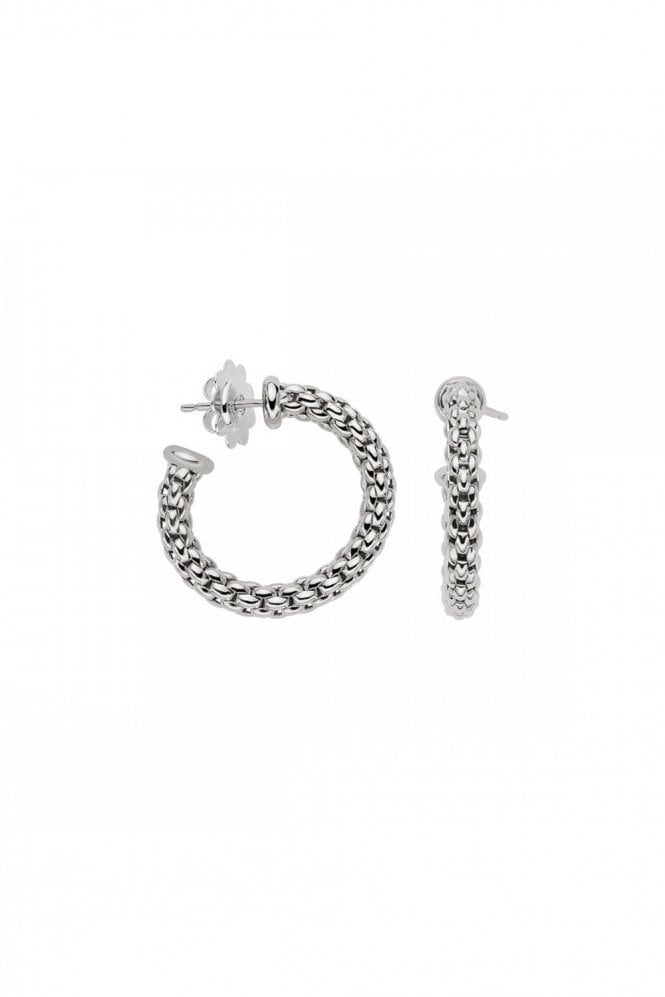 FOPE  Essentials 18ct White Gold Small Hoop Earrings 01E06OX_XX_B_XXX_000