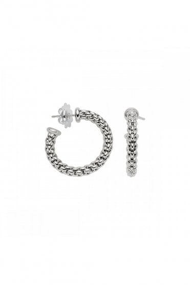 FOPE Essentials 18ct White Gold Small Hoop Earrings 01E06OX_XX_B_XXX_000