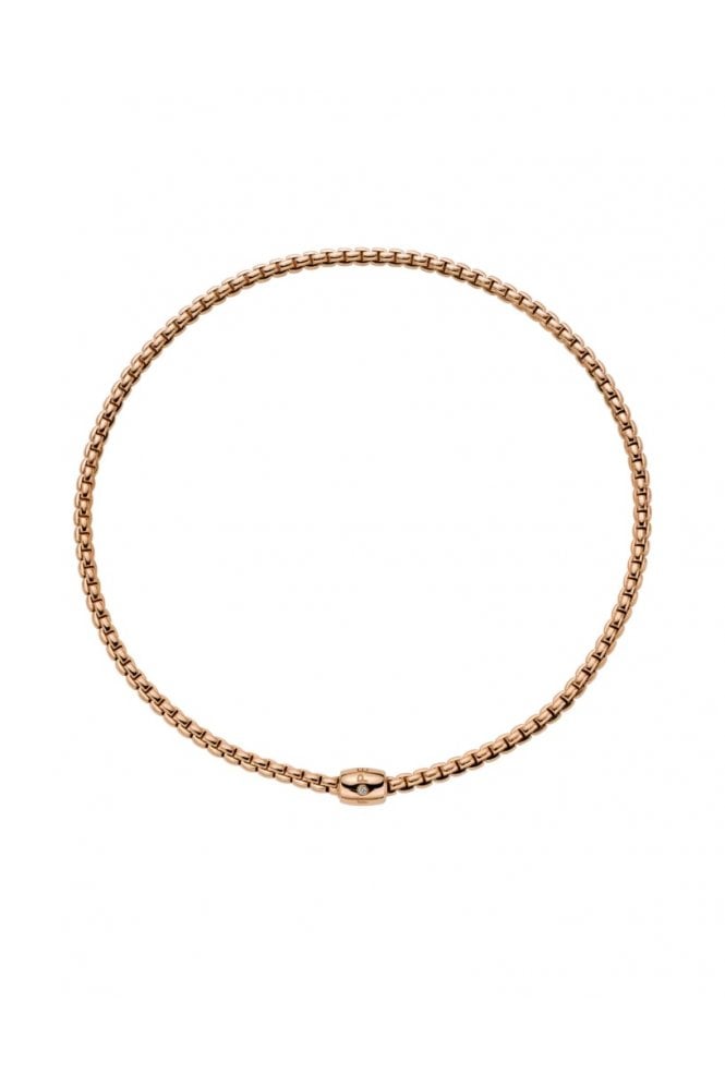 FOPE  Gioielli Eka Collection 18ct Rose Gold Necklace with Ornamental Clasp 07F01CX_BB_R_XRX_045