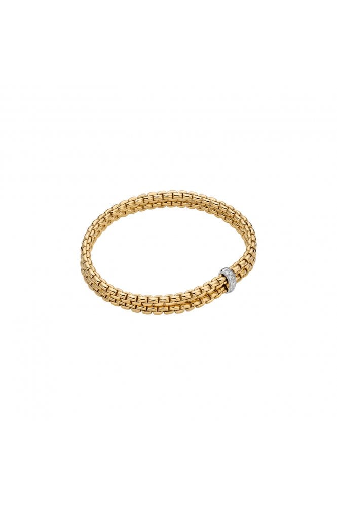 FOPE  Gioielli Eka Collection 18ct Yellow Gold Double Strand Flex'it Bracelet 75501BX_BB_G_XBX_00M