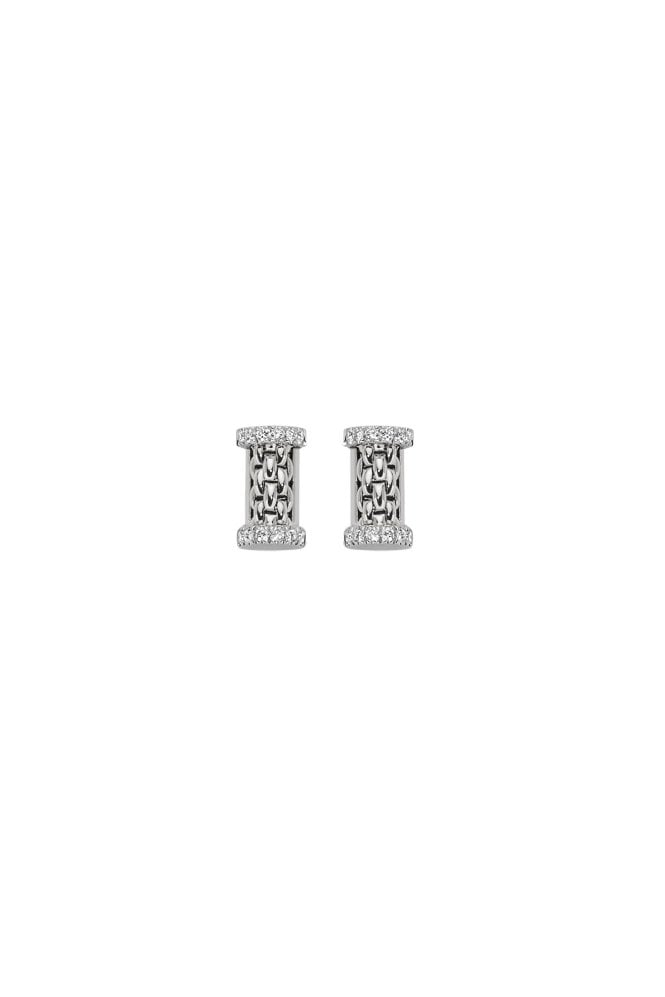 FOPE  Gioielli Essentials Collection 18ct White Gold Stud Earrings with Diamonds 07E08OX_BB_B_XXX_000