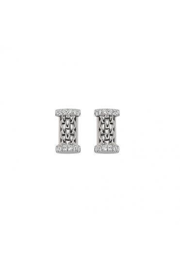 Fope Gioielli Essentials Collection 18ct White Gold Stud Earrings with Diamonds 07E08OX_BB_B_XXX_000