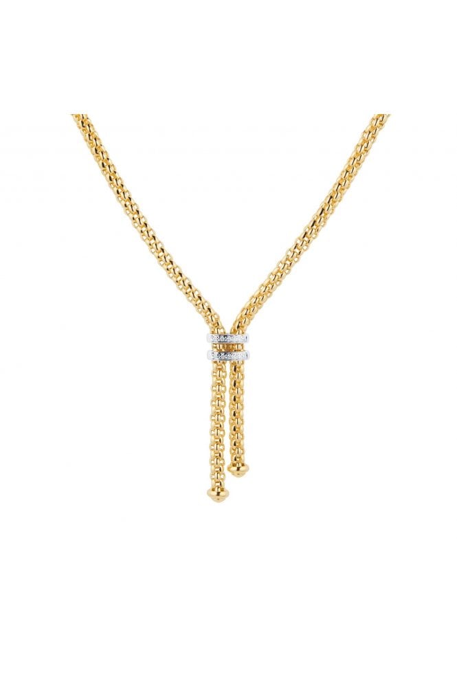 FOPE  Gioielli Maori Collection 18ct Yellow & White Gold Lariat Diamond Necklace 80906CX_BB_G_XBX_041