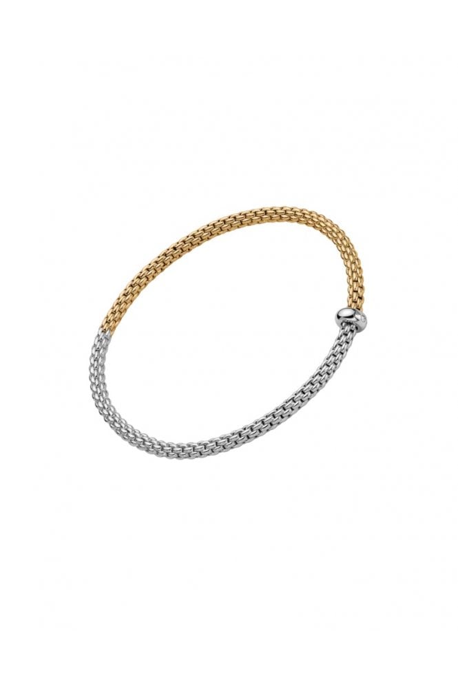 FOPE  Gioielli Prima Collection 18ct White & Yellow Gold Bicolour Flex'it Bracelet 01M08B2_BB_2_XBX_00M