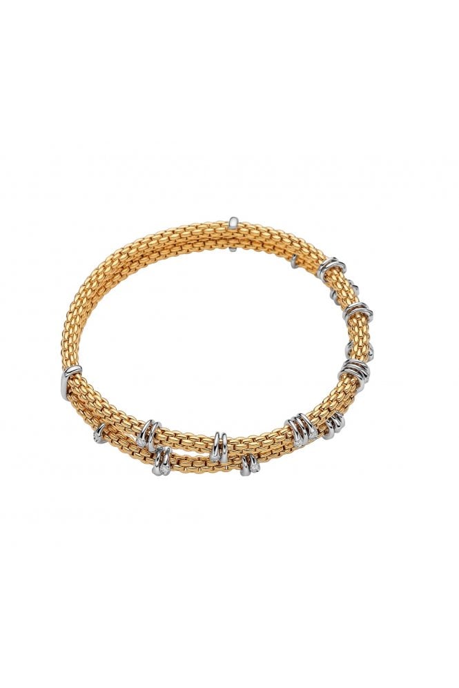 FOPE  Gioielli Prima Collection 18ct Yellow Gold Flex'it Double Strand Bracelet 74908BX_BB_G_XBX_00M