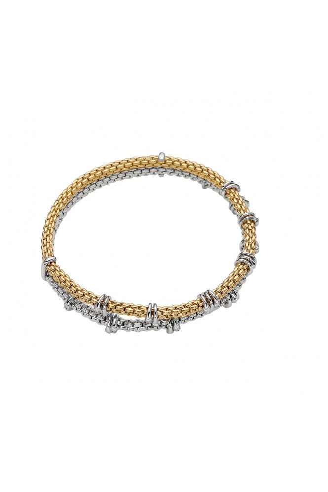 FOPE  Gioielli Prima Collection 18ct Yellow & White Gold Flex'it Double Strand Bracelet 74908BX_BB_2_XBX_00L