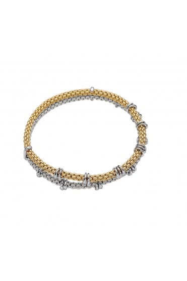 Fope Gioielli Prima Collection 18ct Yellow & White Gold Flex'it Double Strand Bracelet 74908BX_BB_2_XBX_00L