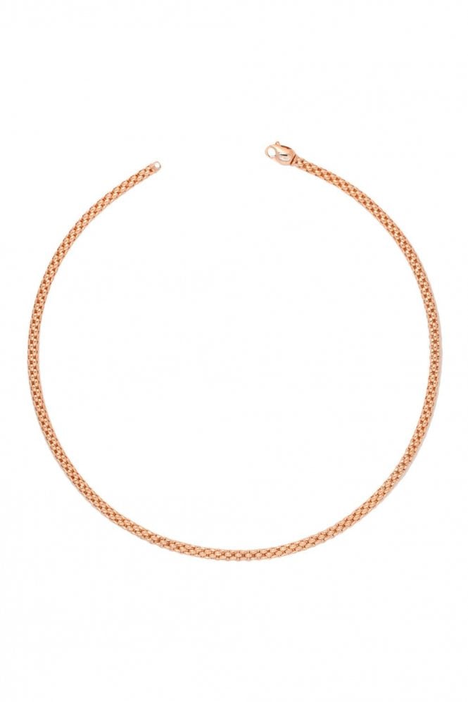 FOPE  Gioielli Solo Collection 18ct Rose Gold Mesh Rope Necklace 61006CX_XX_R_XXX_040