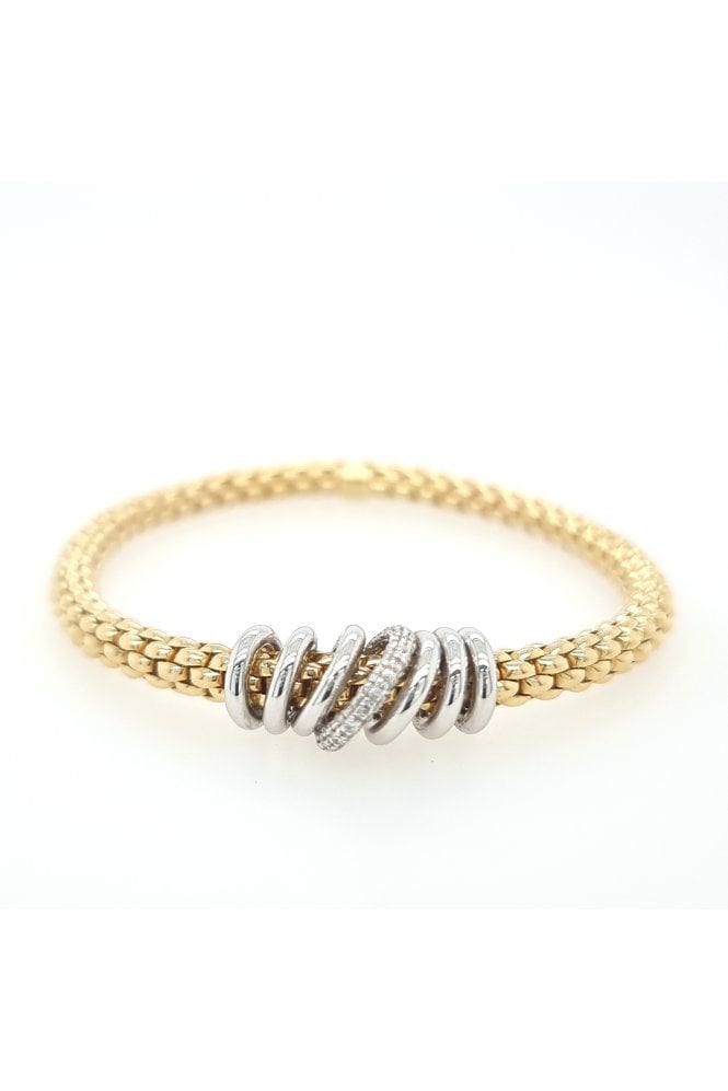 FOPE  Gioielli Solo Collection 18ct Yellow Gold Flex'it Bracelet 619B BBR