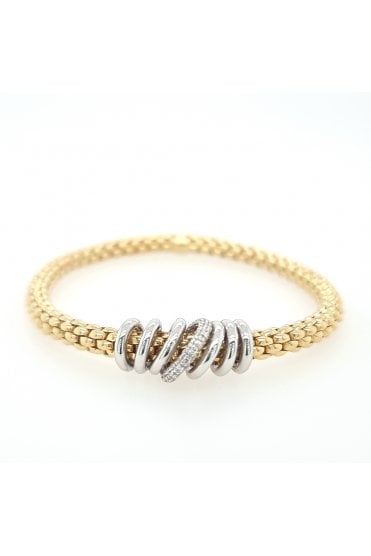 Fope Gioielli Solo Collection 18ct Yellow Gold Flex'it Bracelet 619B BBR