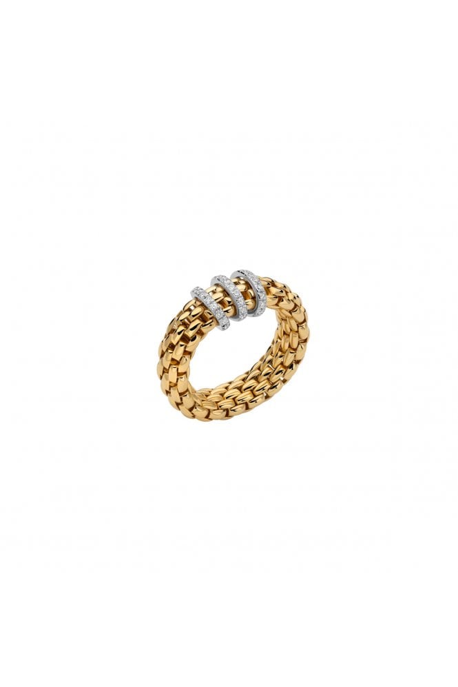 FOPE  Gioielli Vendome Collection Flex'it 18ct Yellow & White Gold Diamond Pavé Ring  59202AX_PB_G_XBX_00M