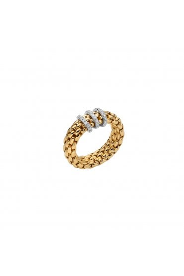 Fope Gioielli Vendome Collection Flex'it 18ct Yellow & White Gold Diamond Pavé Ring  59202AX_PB_G_XBX_00M