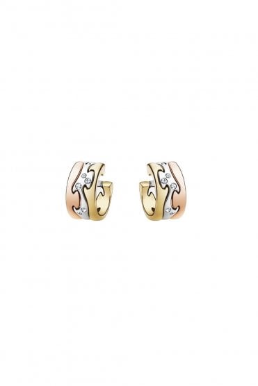 Georg Jensen 18ct White, Rose & Yellow Gold Earrings 3519822