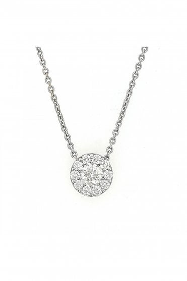 Hearts On Fire 18ct White Gold Fulfillment Diamond Pendant 1.50ct