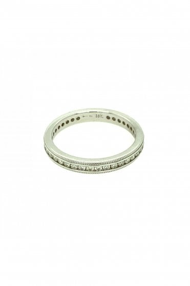 Hearts On Fire Platinum Full Diamond Eternity Ring Channel Set Round Brilliant 0.20ct