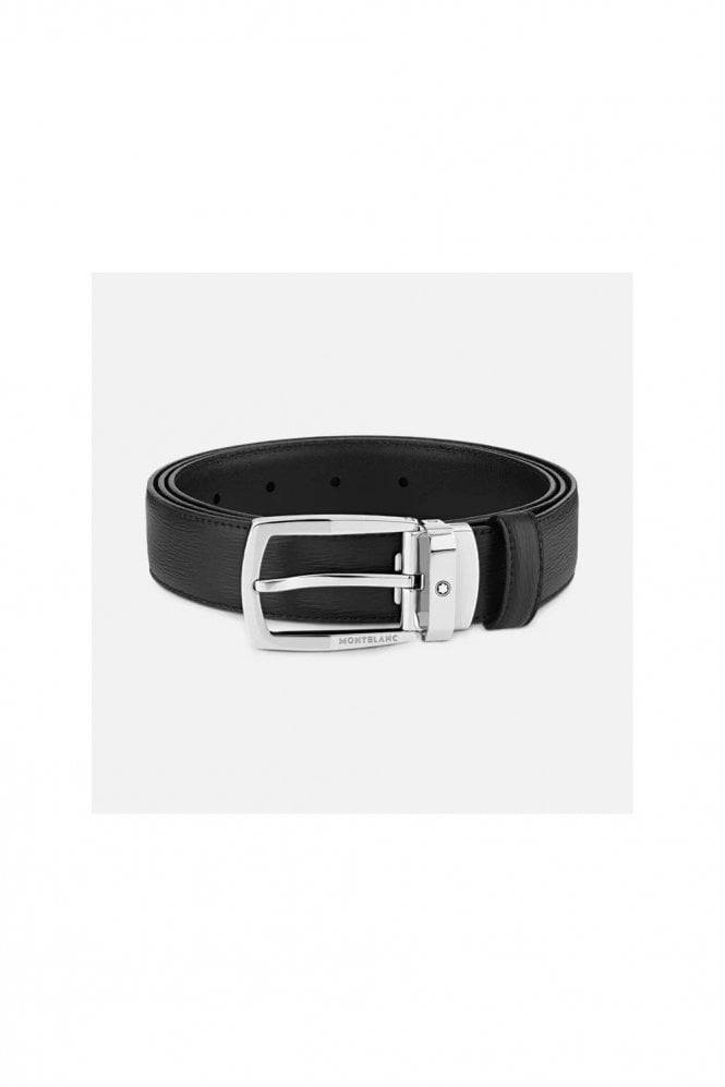 Montblanc  Black 30mm Leather Belt 116706