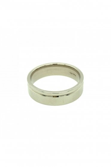 Palladium Flat Court Mid Edge Cut 8 Band Ring