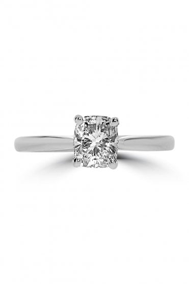 Plat Cushion Diamond Ring