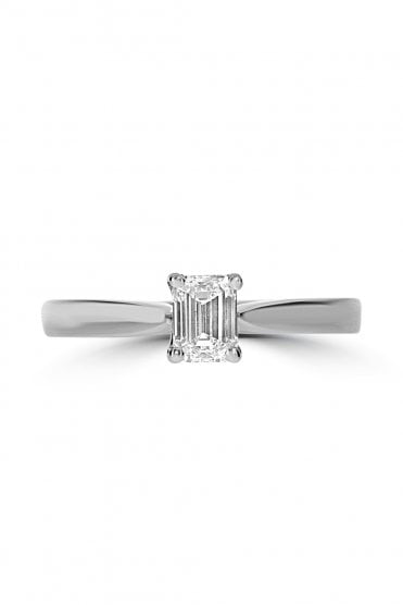 Plat Octagon Diamond Ring