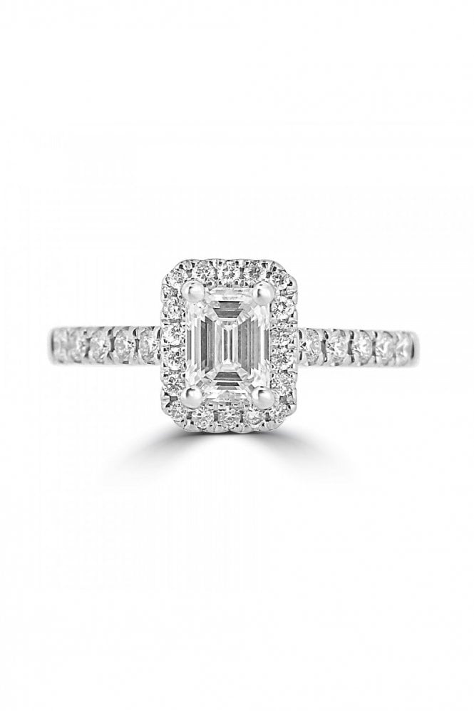 Plat Octagon Diamond Ring