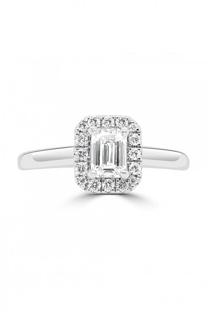 Plat Octagon Diamond Ring