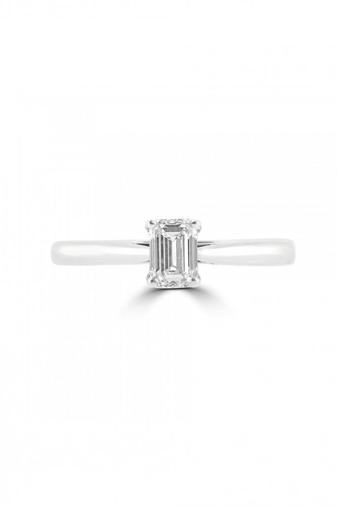 Plat Octagon Diamond Ring