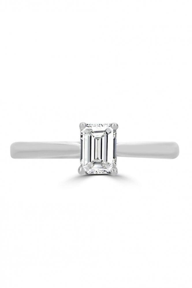 Plat Octagon Diamond Ring
