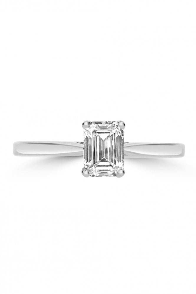 Plat Octagon Diamond Ring