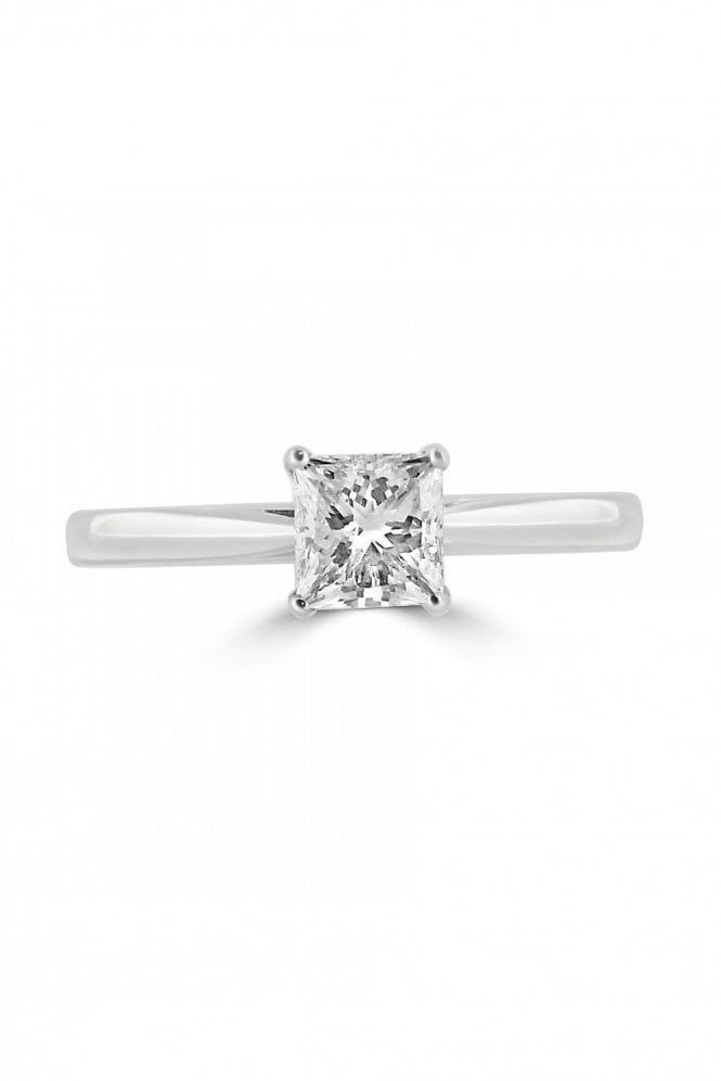 Plat Princess Diamond Ring