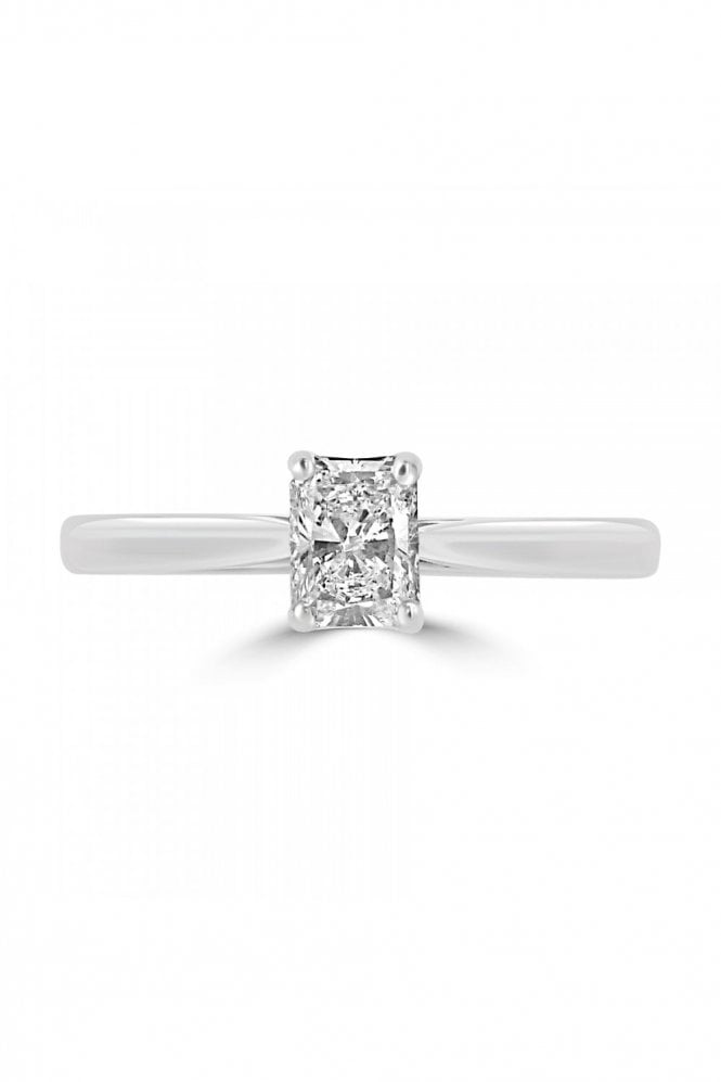 Plat Radiant Diamond Ring