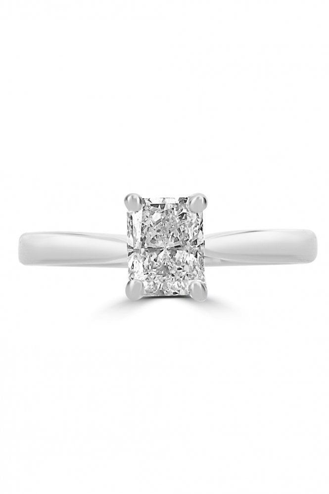 Plat Radiant Diamond Ring